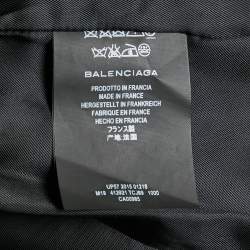 Pre Owned Balenciaga Black Wool Blend Sleeveless Coat S