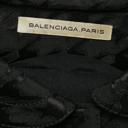 Balenciaga Black Houndstooth Button Front Vest S