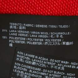 Pre Owned Balenciaga Red Pleated Effect Virgin Wool Sweater M