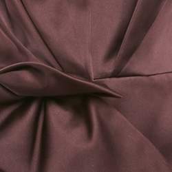 Pre Owned Balenciaga Dark Burgundy Satin Draped Sleeveless Blouse S