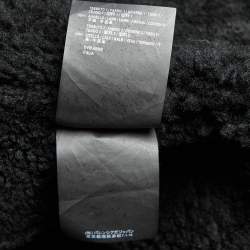 Pre Owned Balenciaga Black Leather and Shearling Oversized Jacket L