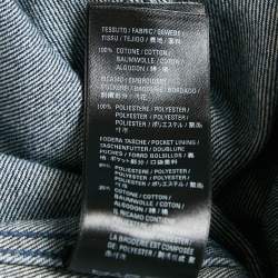 Balenciaga Blue Logo Embroidery Denim Oversized Jacket S