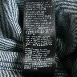 Balenciaga Blue Logo Embroidery Denim Oversized Jacket S