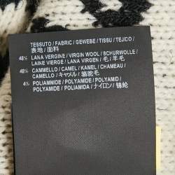 Pre Owned Balenciaga Black Logo All Over Wool Rib Knit Sweater S