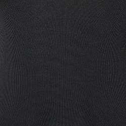 Pre Owned Balenciaga Black Jersey Logo Detail Crew Neck Sweater L