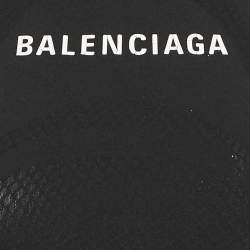 Pre Owned Balenciaga Black Logo Print Jersey Tank Top M