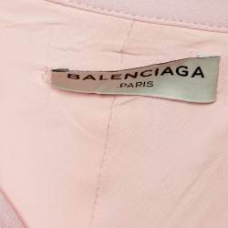 Pre Owned Balenciaga Pink Crepe Sleeveless Top S