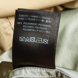 Pre Owned Balenciaga Beige Logo Print Nylon Windbreaker Jacket M