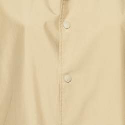 Pre Owned Balenciaga Beige Logo Print Nylon Windbreaker Jacket M