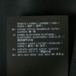 Pre Owned Balenciaga Black Stretch Cotton Single Breasted Coat M