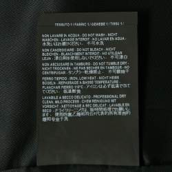 Pre Owned Balenciaga Black Stretch Cotton Single Breasted Coat M