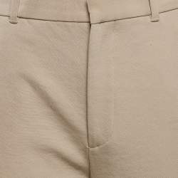 Pre Owned Balenciaga Beige Gabardine Straight-Leg Formal Trousers L