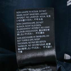 Pre Owned Balenciaga Midnight Blue Logo Print Cotton Unisex Oversized Shirt M
