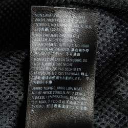 Pre Owned Balenciaga Black Logo Print Nylon & Denim Windbreaker Jacket S