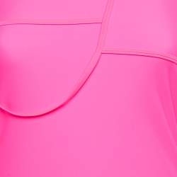 Balenciaga Fuchsia Pink Jersey Asymmetric Mini Dress M
