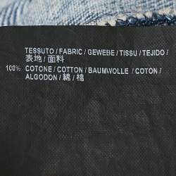 Balenciaga Blue Denim Dart Detail Button Front Jacket S