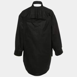 Balenciaga Black Cotton Suspended Shirt Dress M