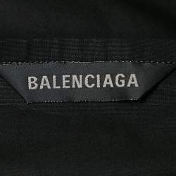 Balenciaga Black Cotton Suspended Shirt Dress M