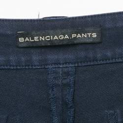 Balenciaga Blue Cotton Gabardine Pants M
