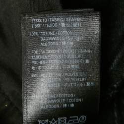 Pre Owned Balenciaga Black Logo Print Denim Mid-Rise Shorts S