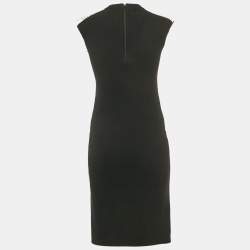 Pre Owned Balenciaga White Paint Coated Wool Knit Sleeveless Short Dress M