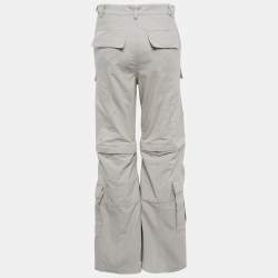Balenciaga Brown Cotton Detachable Flared Cargo Pants S