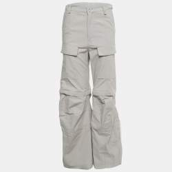 Balenciaga Brown Cotton Detachable Flared Cargo Pants S