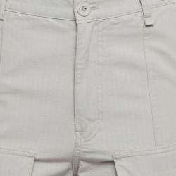 Balenciaga Brown Cotton Detachable Flared Cargo Pants S