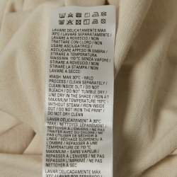 مملوكة مسبقًا Balenciaga Unisex Cream Logo Print Crewneck T-Shirt L