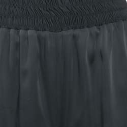 Pre Owned Balenciaga Black Satin Straight Leg Trousers L