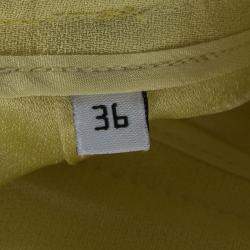 Pre Owned Balenciaga Yellow High Waist Tapered Pants S