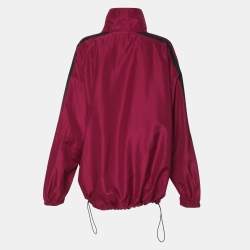 Balenciaga Purple Logo Printed Synthetic Windbreaker Jacket S