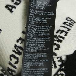 Balenciaga Black Logo Jacquard Knit Long Sleeve Sweater S