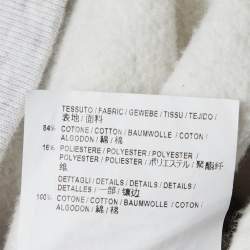 Balenciaga Grey Logo Applique Hooded Sweatshirt S
