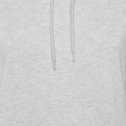 Balenciaga Grey Logo Applique Hooded Sweatshirt S