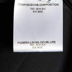 Balenciaga Black Silk Chiffon Draped Mini Dress M