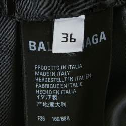 Balenciaga Pink Gingham Check Twill Pencil Skirt S