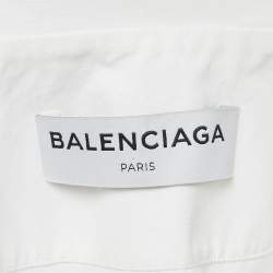 Balenciaga White Cotton Loose Fit Blouse S