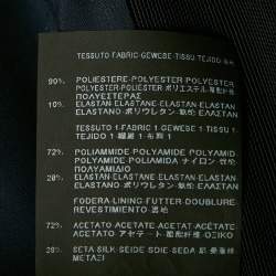 Pre Owned Balenciaga Navy Blue Crepe Drape Shoulder Maxi Dress M