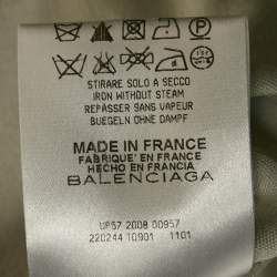 Pre Owned Balenciaga Grey Jersey Cowl Neck Sleeveless Short Dress M