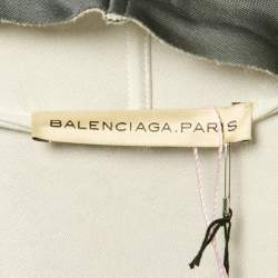 Pre Owned Balenciaga Grey Jersey Cowl Neck Sleeveless Short Dress M