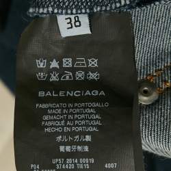Balenciaga Blue Denim Straight Leg Jeans M Waist 29"