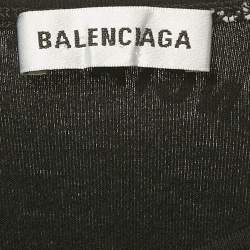 Balenciaga Black All-Over Jersey Crewneck T-Shirt M