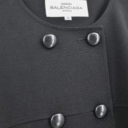 Balenciaga Black Setup Suit Jacket Long Sleeve Dress Size 11