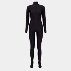 Balenciaga Black Jersey Falkon Full-Body Jumpsuit S Heels Size 39