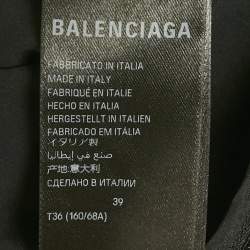 Balenciaga Black Jersey Falkon Full-Body Jumpsuit S Heels Size 39