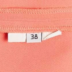 Balenciaga Orange Crepe Sleeveless Midi Dress M