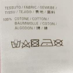 Balenciaga Pink Logo Print Cotton Jersey T-Shirt S