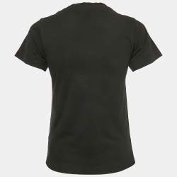 Balenciaga Black Logo Print Cotton Jersey T-Shirt S