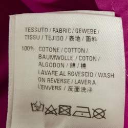 Pre Owned Balenciaga Pink Logo Print Cotton Oversized Shirt S